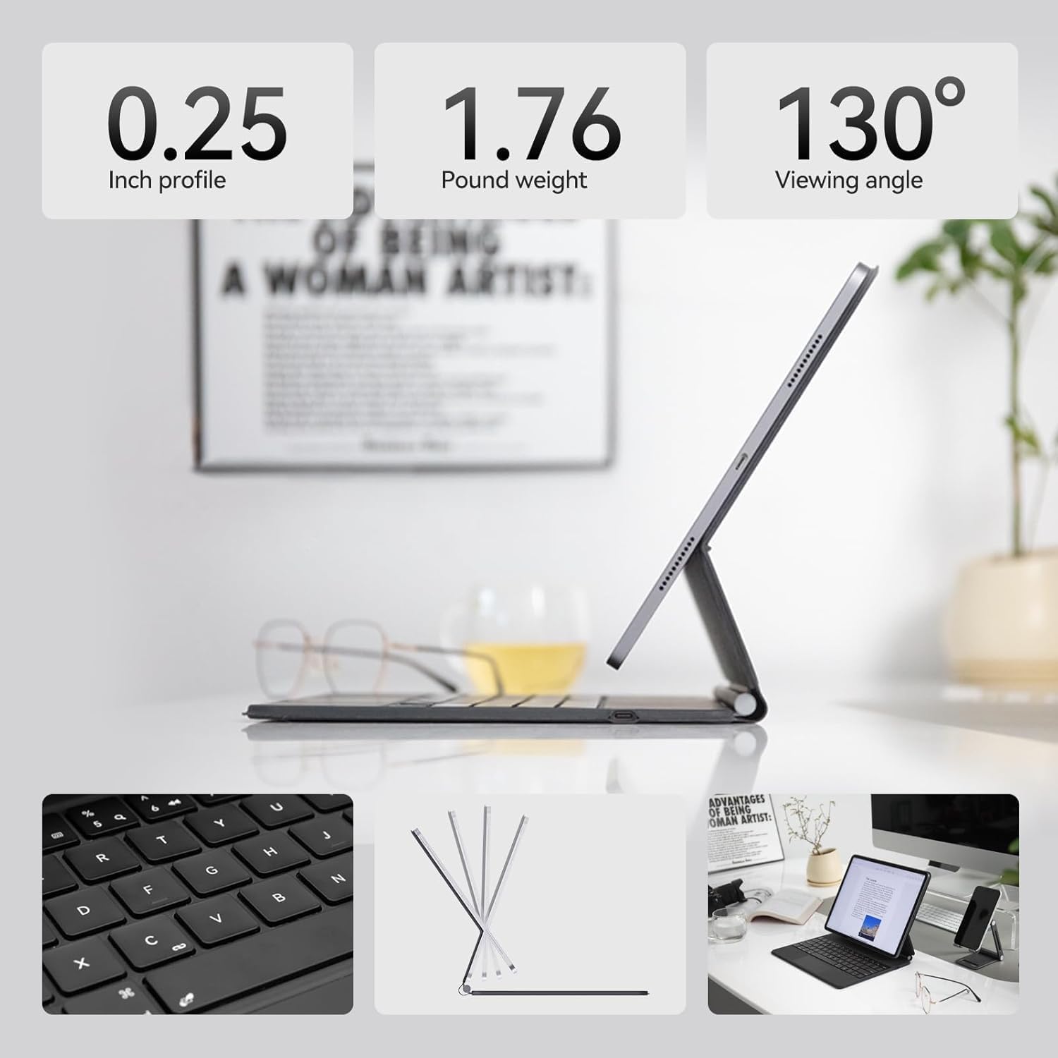 atdaraz iPad Pro 12.9 inch (3/4/5/6th Gen) Magic Keyboard, Easy